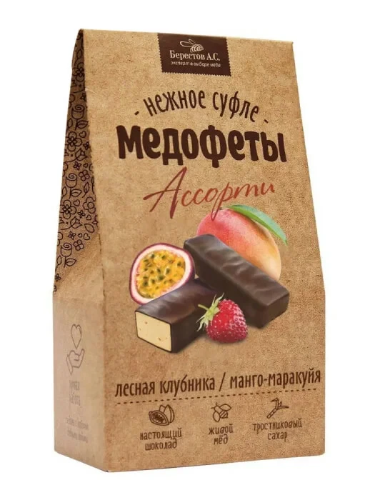  Берестов Медофеты Манго маракуйя и клубникой,150г    в Лобне