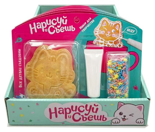 №3 Набор для творчества Нарисуй и съешь "Котёнок" (блок 12шт 59г) в Лобне